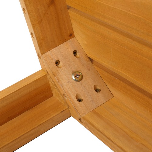 Wooden Square Side End Table Patio Coffee Bistro Table Indoor Outdoor Natural - Picture 15 of 15
