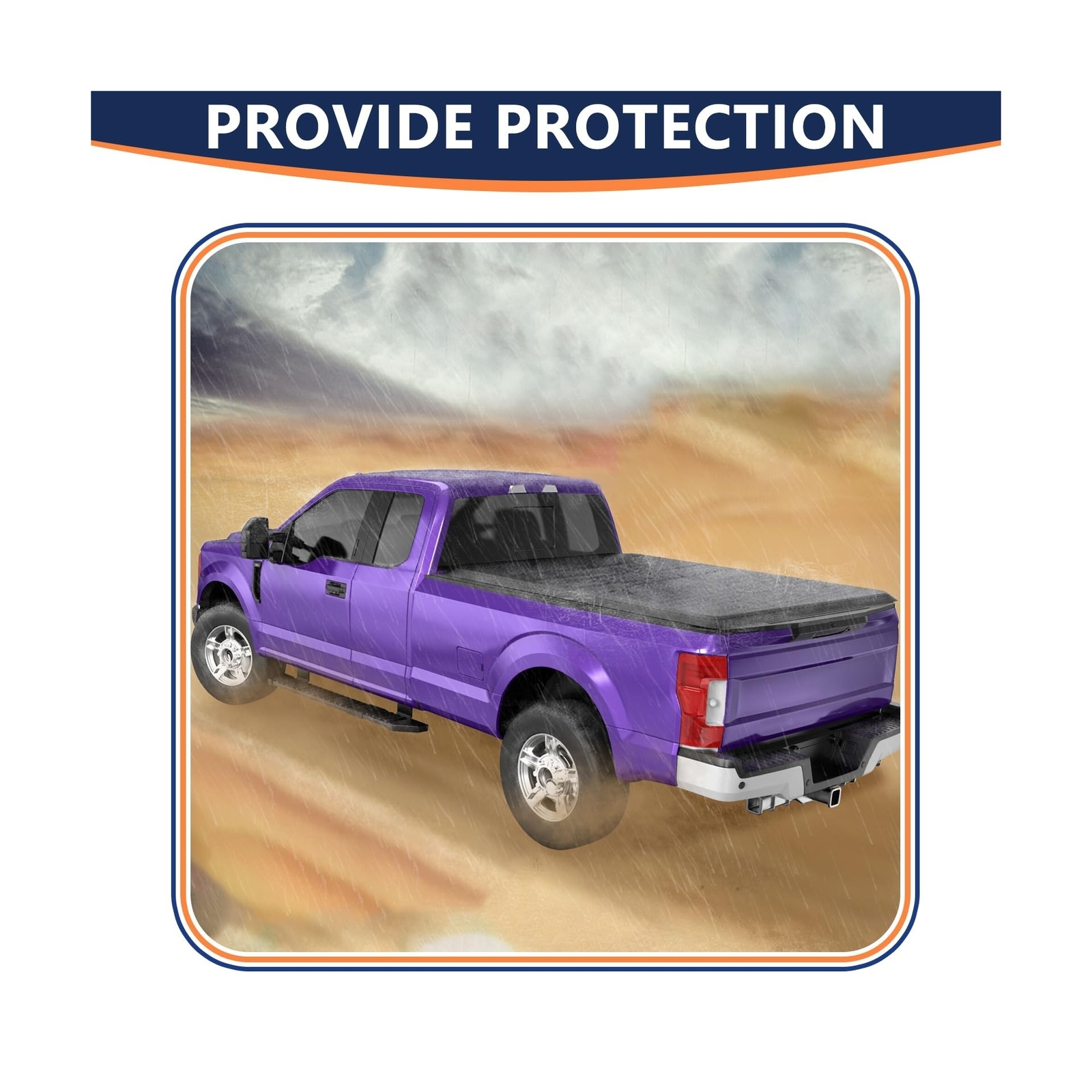 PENSUN 6.4Ft Soft Quad-Fold Truck Bed Tonneau Cover for 2002-2025 Dodge Ram 1...