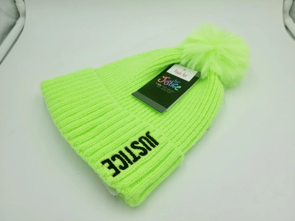Gorro Justice Verde Tachonado Con Pom Cálido Talla Única Reloj Gorra Tejido Foto 3 de 4