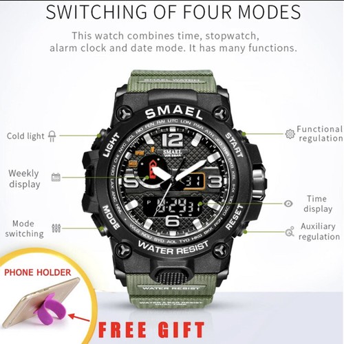 Waterproof Men's Military Tactical Digital Sports Watch - Picture 3 of 20
