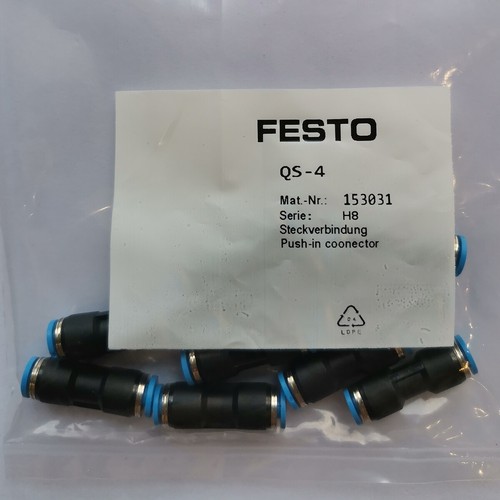 10PCS/bag Festo QS-4 153031 Connector New Free Shipping QS4 - Afbeelding 1 van 2