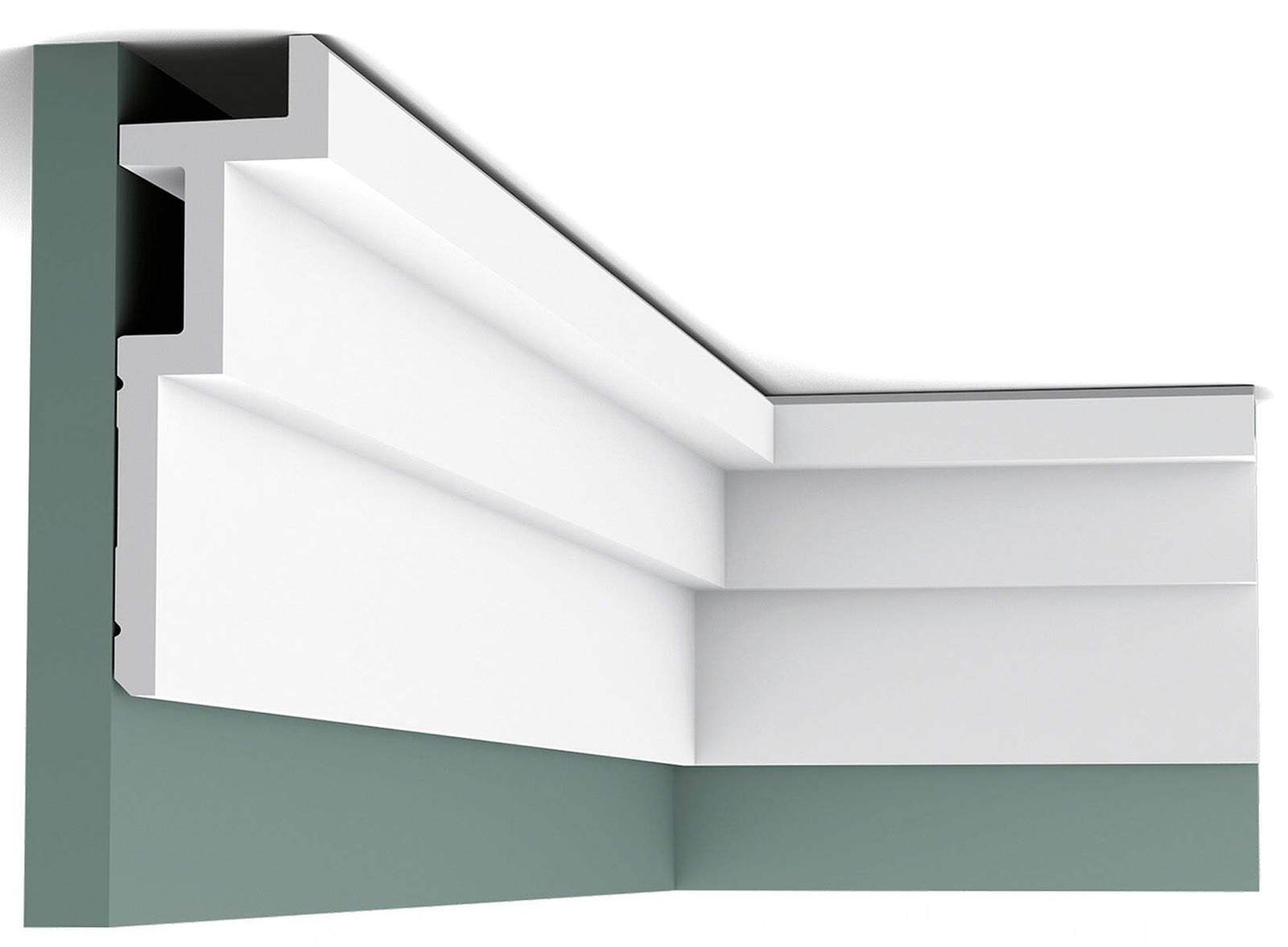 Orac Decor C396 Cornice Soffitto Poliuretano Interno Esterno Bianco 200x18,5x6,1