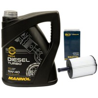 MotoröL Set 5W40 5 Liter + ÖLfilter SH 4771 L FüR Seat Cordoba Skoda Fabia I 1.9