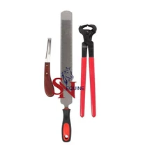 Horse Farrier Hoof Trim Tool Kit, Professional Horses Hoof Trimming