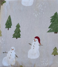 Cuddl Duds 100% Cotton Brushed  Flannel 4 pc FULL Sheet Set - SNOWMEN