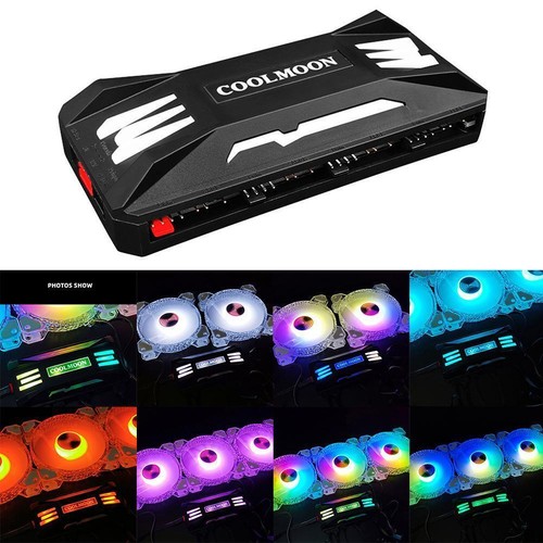 Kontroler RGB 4pin PWM 5V 3Pin ARGB Wentylator Cooler PC Sterowanie NOWY- Pilot A3G6 - Zdjęcie 18 z 19
