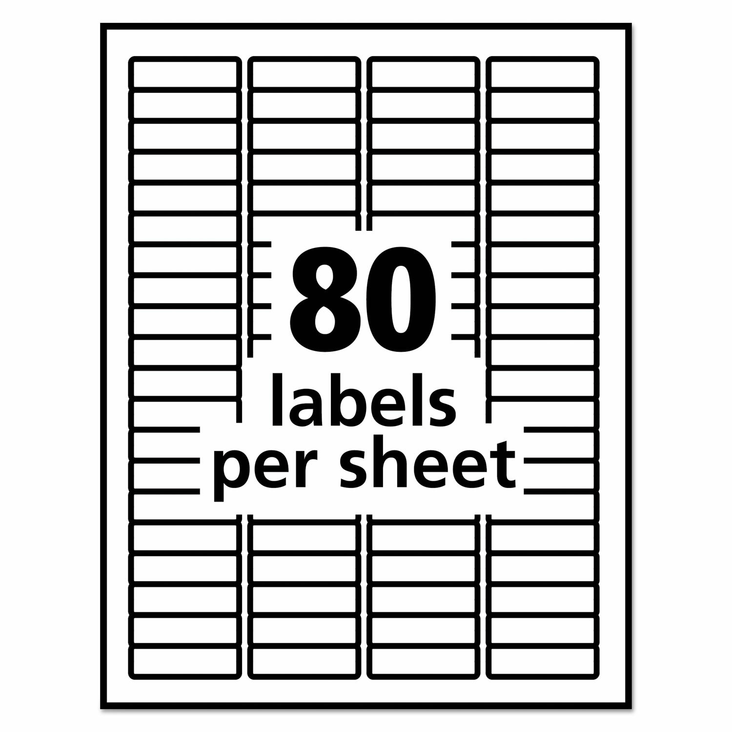 Avery Removable MultiUse Labels 1/2 x 1 3/4 White 2000/Pack 6467