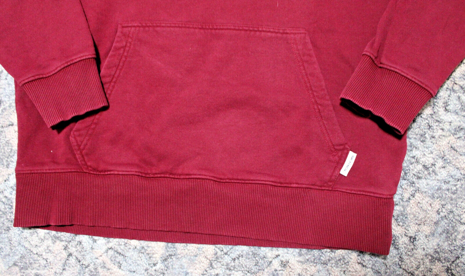 SACAI Felpa con cappuccio Franklin Marshall*uomo rosso vino cappucci pullover logo borsa per canguro taglia M