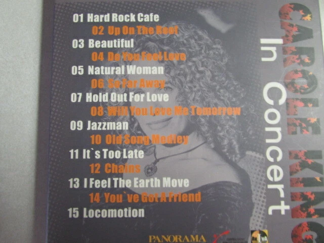 CAROLE KING IN CONCERT ASIAN IMPORT ALL REGION DVD 15 SONGS 4:3 DTS MPEG-2 OOP - Image 4 of 4