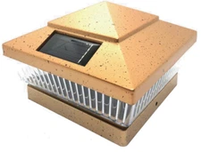 1-Pack Black / White / Copper 4" 5" 6" Solar Post Deck Cap Fence LED Light Vinyl