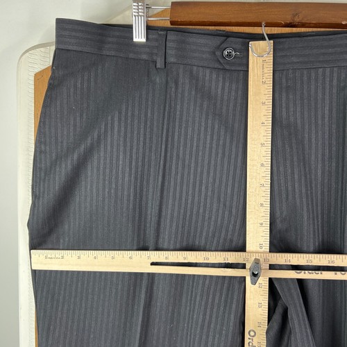 Pronto Uomo Suit Mens 48R Gray Striped 2 Button 100% Wool Moores Couture 42x29 - Picture 17 of 23