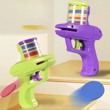 1 pc Foam Disc Launcher Handheld Shooter-Game Toy for Kids Gift-green or purple