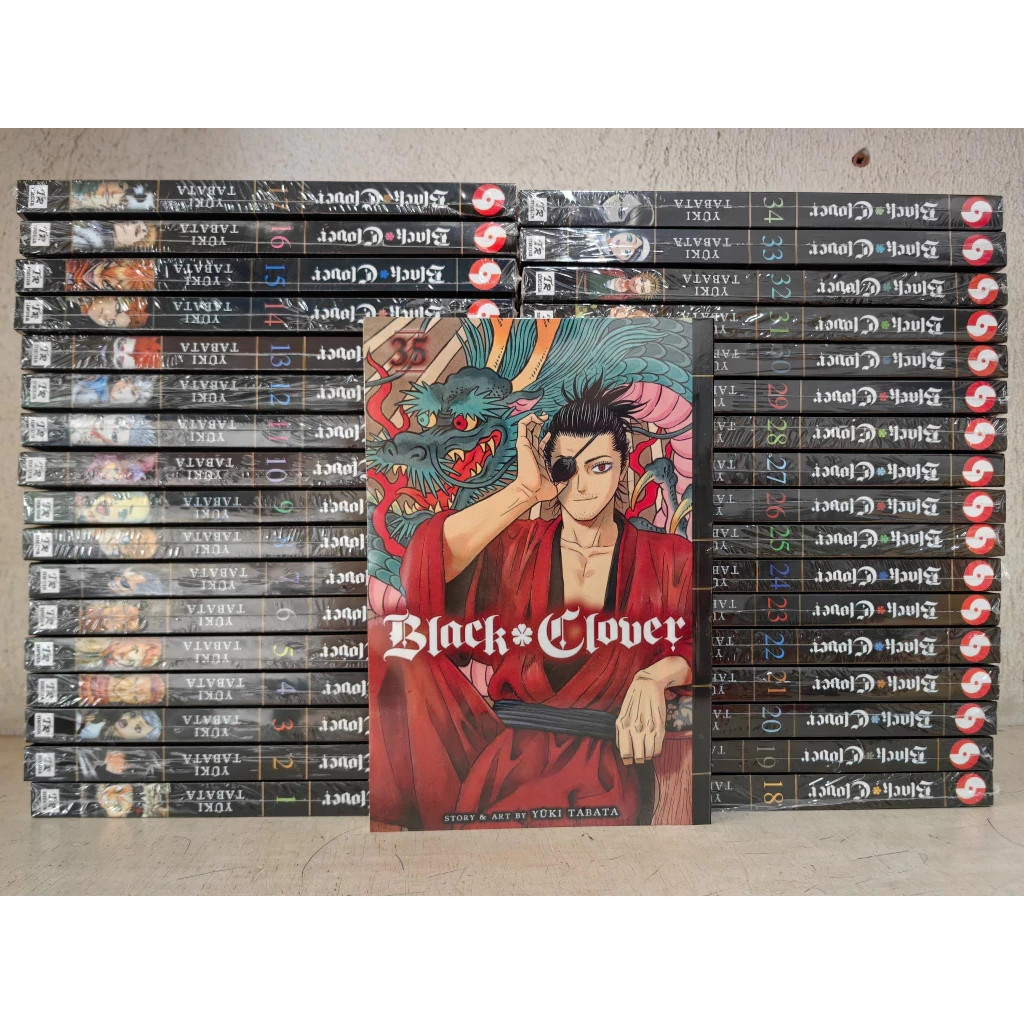 Black Clover Manga Volumen 1-36 JUEGO COMPLETO Cómic Versión Inglés-DHL