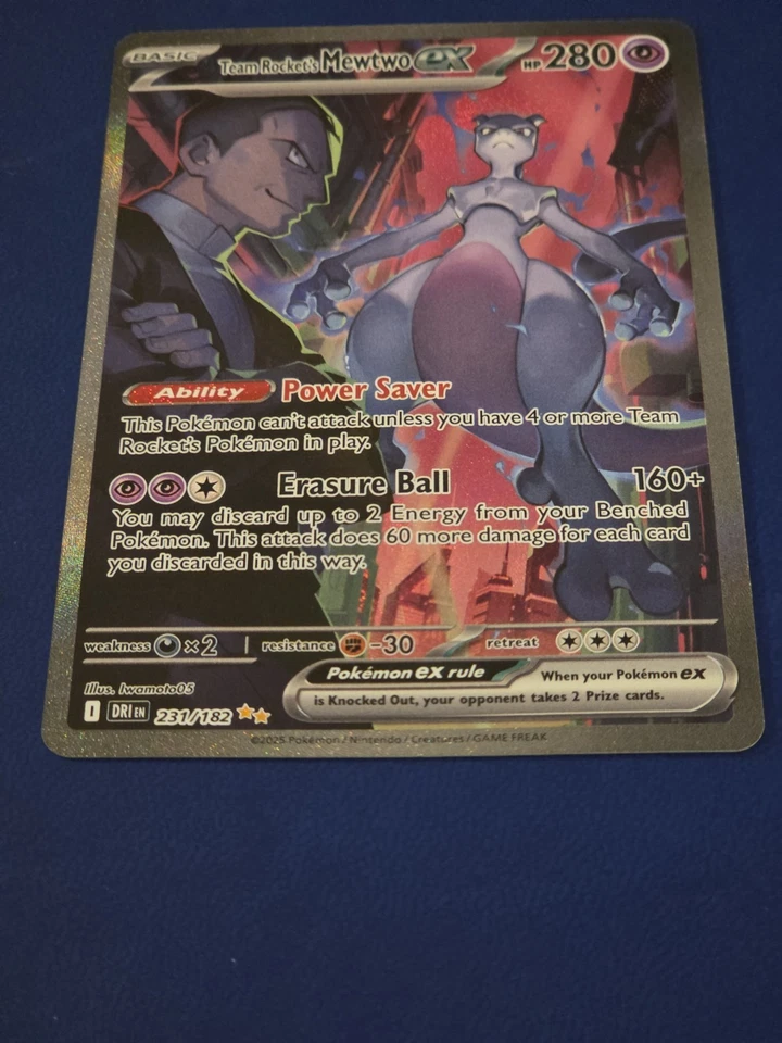 Team Rocket's Mewtwo ex 231/182 Sv10: Destined Rivals Holo - Image 2 of 4