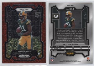 2023 Panini Prizm Rookies No Huddle Red Prizm /70 Jayden Reed #334 Rookie RC