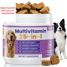 Dog Multivitamin 25 in 1 Dogs Vitamins Supplements Treats Chewable for Pet...