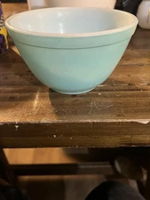 Vintage PYREX Blue Turquoise Nesting Mixing Bowl Small