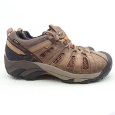 Keen Utility Flint Low Mens US 11 Work Shoes Shitake Rust Leather Steel Toe