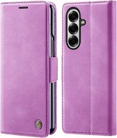 HandyhüLle Premium Leder Lila Mit Standfunktion Kartenfach FüR Galaxy Z Fold 7