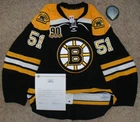 Ryan Spooner 2013-14 Game Worn Used Boston Bruins Hockey Jersey - Meigray LOA