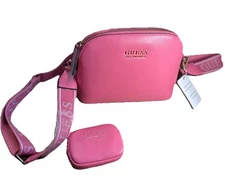 NEW Guess Chucky Mini Crossbody with Coin Purse/ AirPod Case in Punch Pink