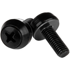 Startech M6 x 12 mm Schrauben 50er Pack schwarz M6 Befestigungsschrauben für Server Rack & Cab