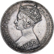 1883 Gothic Florin - Victoria British Silver Coin - Very Nice