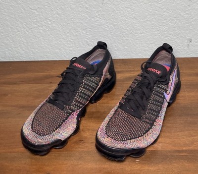 Nike Air VaporMax Flyknit Black Multi-Color Sneakers 942842-017