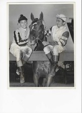 Vintage May 1942 Original 8X10 Photo of Eddie Arcaro & Don Meade at Belmont Park