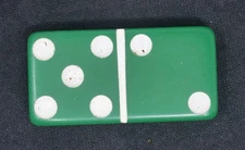 Vintage Green 2/5 Puremco No. 616 Standard Marblelike Dominoe Made In USA