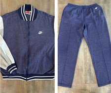 Vintage 80  s/90  s Nike Warm Up Blue Sweatsuit/Tracksuit XL Made In Singapore