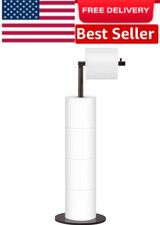 Toilet Paper Holder Stand, Free Standing Toilet Paper Roll Holder with Reserve