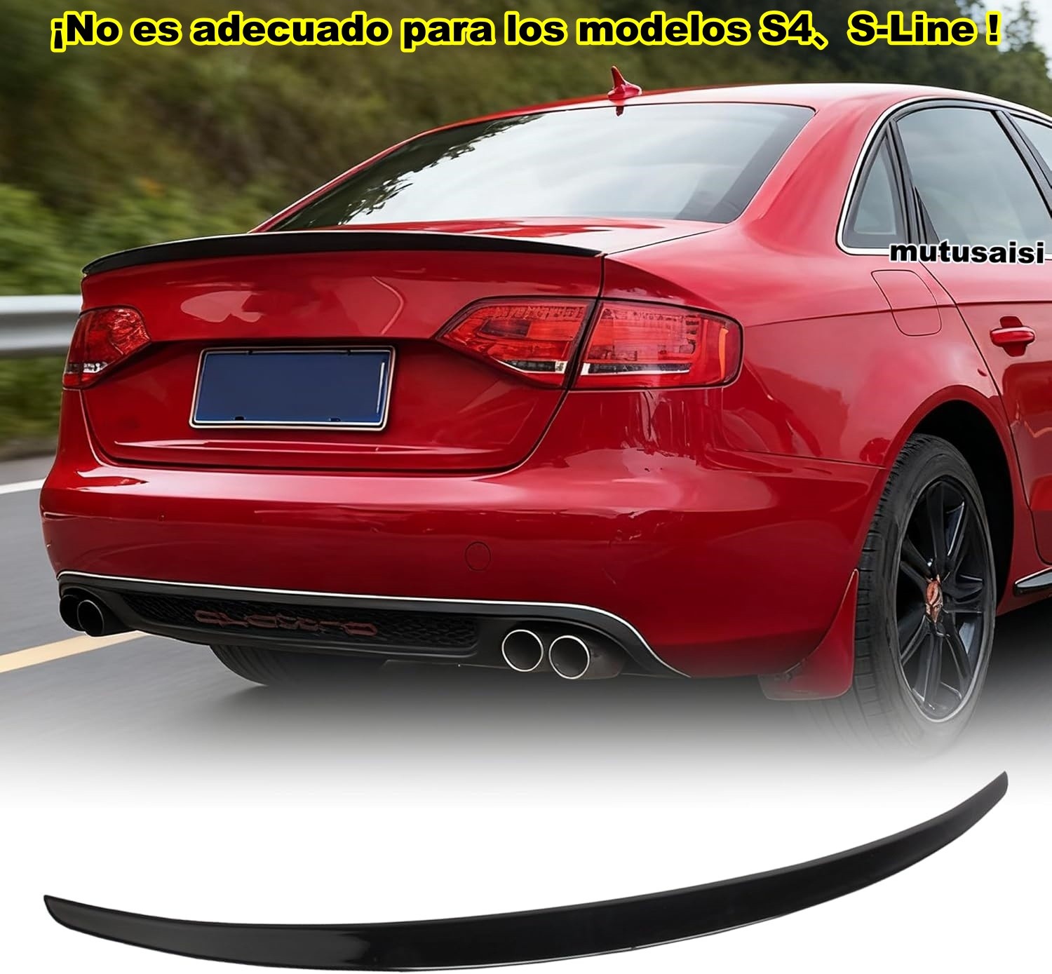 Aileron de coffre pour Audi A4 8K2 2009 | Spoiler aérodynamique finition apprêtée haut de gamme