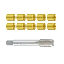 1 Set Spark Plug Thread Repair Tools with M14x1.25 Inserts and M16x1.25 Tap