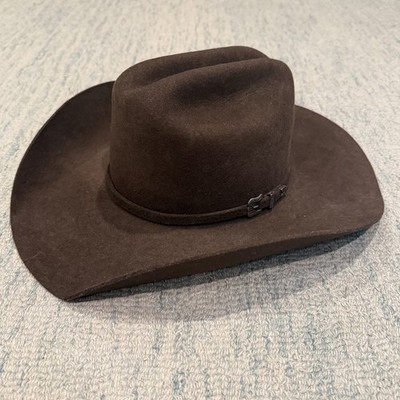 MHT Master Hatters of Texas Western Cowboy Hat Brown 3X Beaver Blend 6 7/8