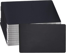 GORGECRAFT 50Pcs Metal Business Cards Blanks Laser Engraved Business Cards 0.4Mm