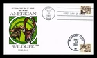 US COVER AMERICAN WILDLIFE FDC COMBO DUAL HAND CANCEL COLLINS HAND PAINTED