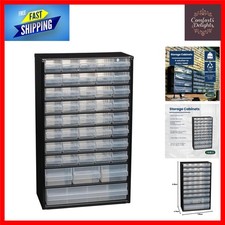 Heavy Duty 44 Compartment Organizer Cabinet, Clear Plastic Drawers, Large