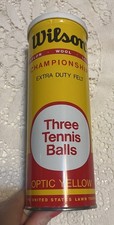 New, Unopened, Vintage Set of 3 Wilson Championship Optic Yellow Tennis Balls