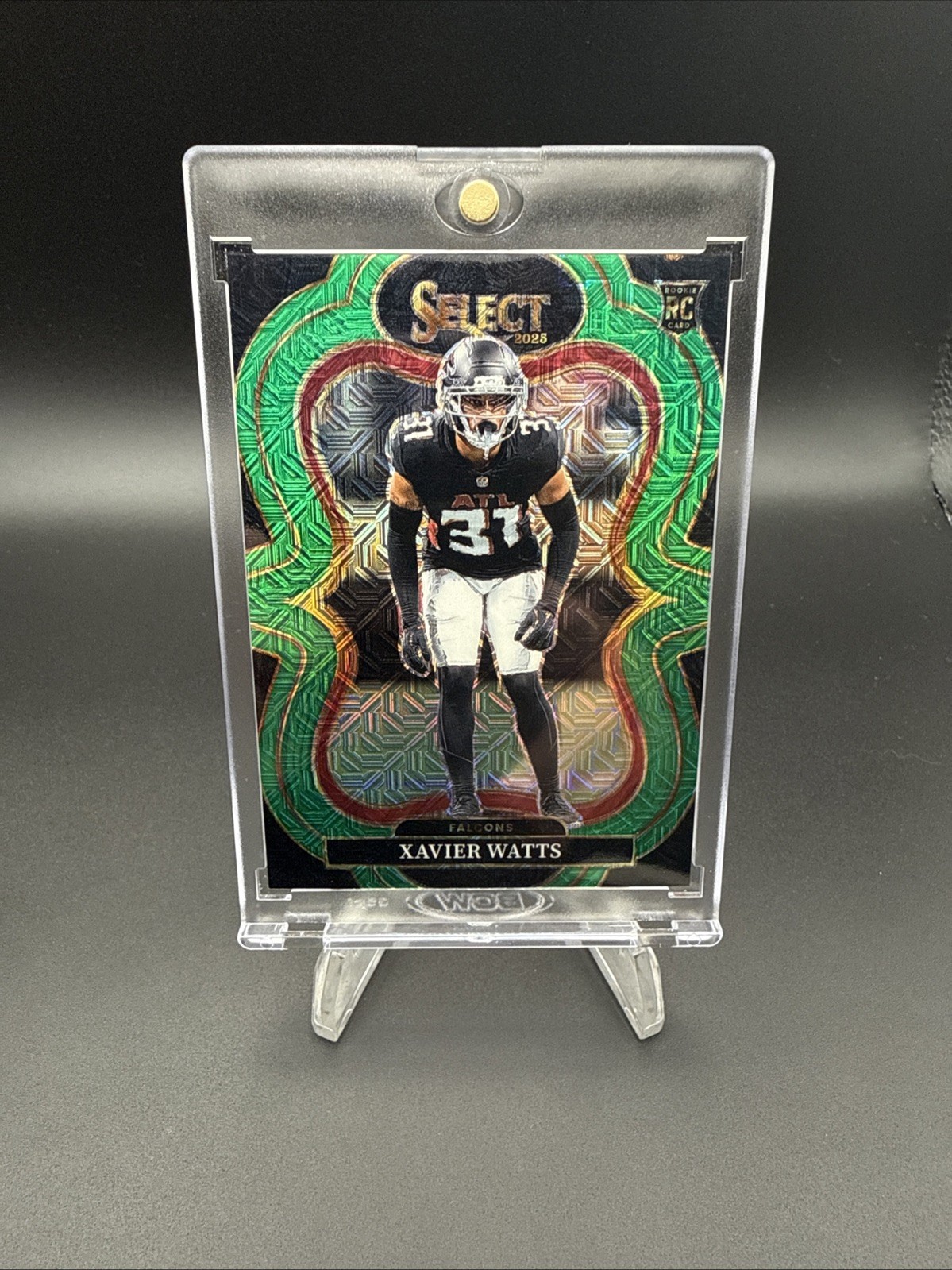 2025 Select Xavier Watts Rookie EMERALD GREEN Prizm Suite Level Falcons RC #5/5