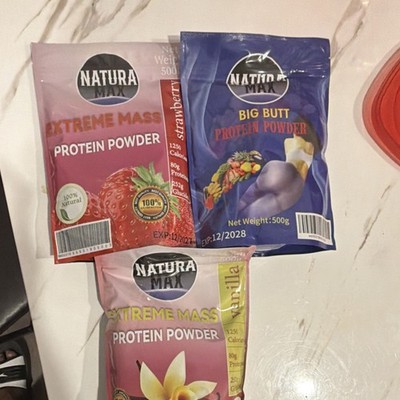 Natura Max Natural Protein Powder Strawberry Vanilla 500g Muscle Gain