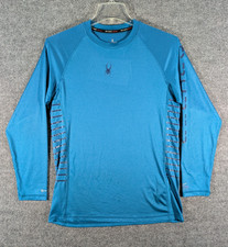 Spyder Swim Shirt Mens Small Rash Guard Quick Dry UPF 30 Long Sleeve Tee