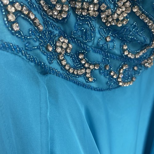 Sherri Hill Size 12 Embellished Maxi Dress Blue Prom HOCO FORMAL Strapless - Bild 8 von 10