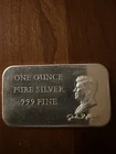 Vintage J.F. Kennedy Madison Mint 1 oz .999 Fine Pure Silver Bar One