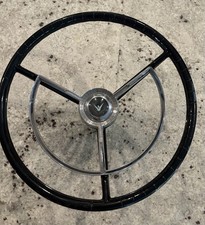 1956 56 57 1957 Ford Steering Wheel Oem Black Tbird Thunderbird