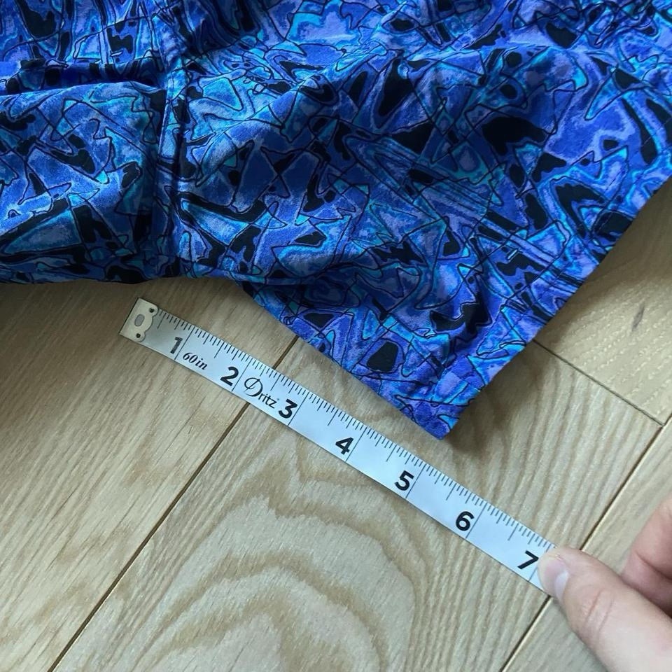 Vintage 90s TYR Purple & Blue Multi Pattern Trunks Shorts Size Men's Medium 28x5