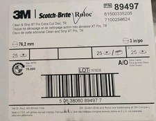 3m Scotch-brite Roloc Clean Strip Xt Pro 3 Tr Extra Cut Disc 25 Pack 89497