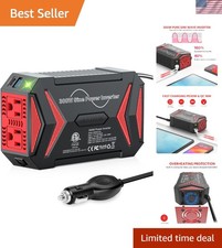 Versatile 300W Power Inverter - Pure Sine Wave with Quiet Cooling Technology