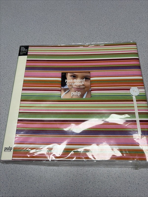 Pulp Handmade Album & Scrapbook Post-bound with Top Loading Sleeves New Sealed