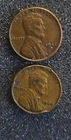1946-D & 1945 Lincoln Wheat Penny Cent Lot of 2 Circulated Bronze Coins